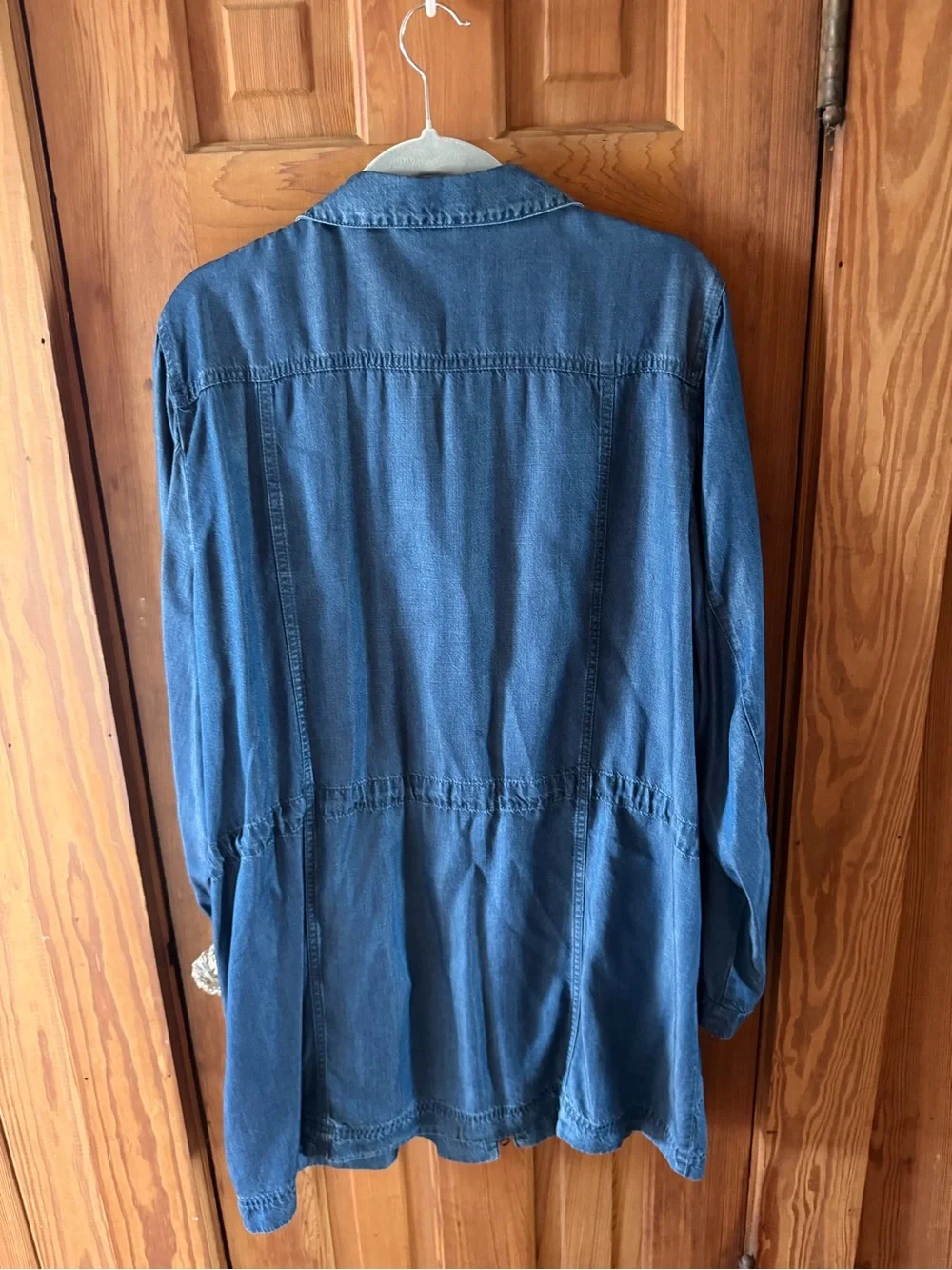 J. Jill Blue Denim Zip-Front Jacket